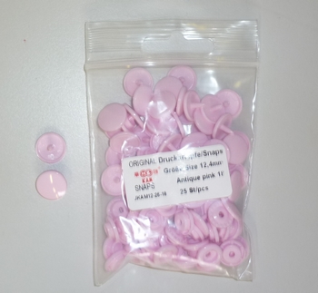 Kamsnap press-buttons 12.4mm (25 pcs), Antique Pink 18